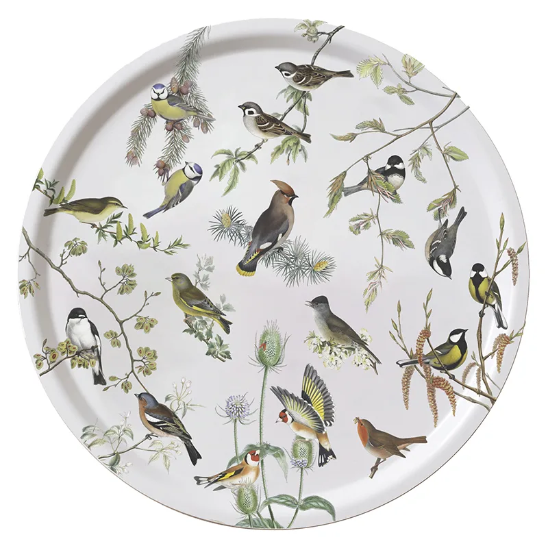 Koustrup Tablett rund 38cm Garden Birds